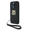 DKNY DKHCP15XPBSWSK iPhone 15 Pro Max 6.7  czarny/black hardcase Wrist Strap Stock Logo